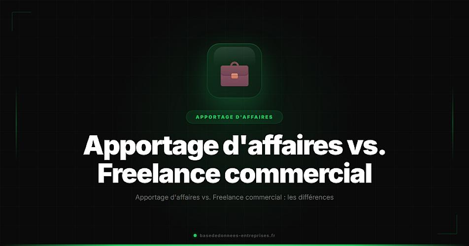 Apportage d'affaires vs. Freelance commercial : les différences
